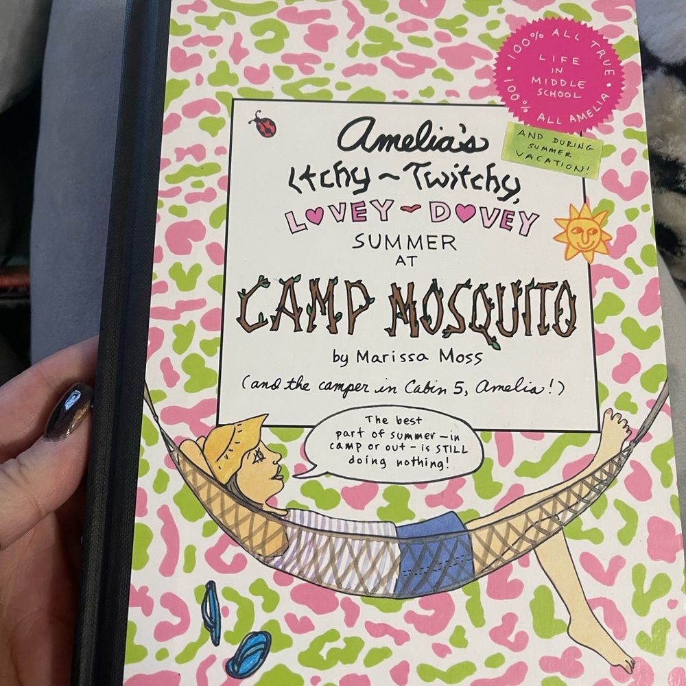 Amelia's Itchy-Twitchy Lovey Dovey Summer At Camp Mosquito Hard Cover Book